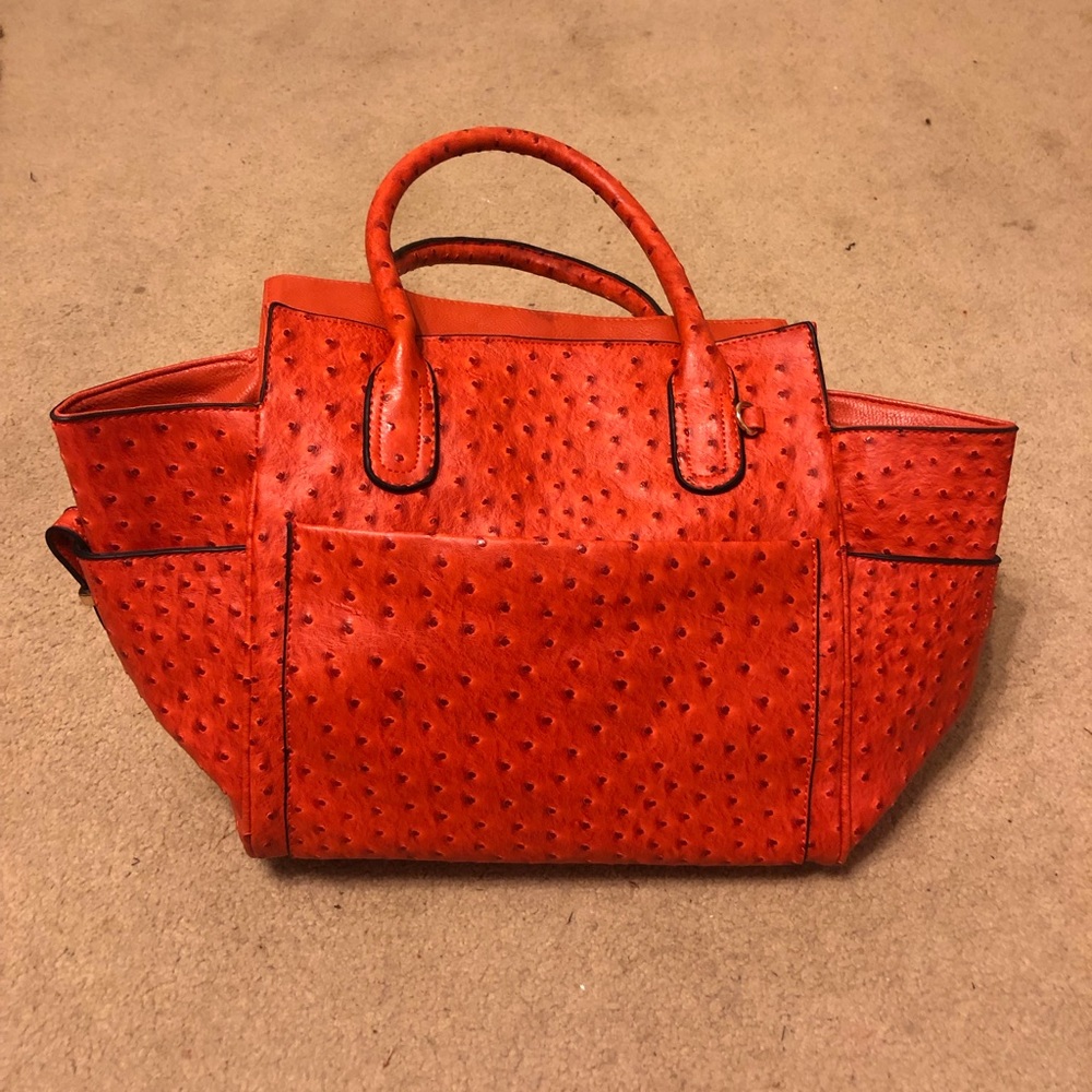 Large Orange Leather Michael Kors Purse